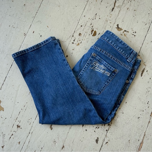 Vintage Y2K Harley Davidson Capris Jean Pants - Picture 7 of 15